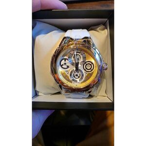 Invicta Men's White and Gold Watch